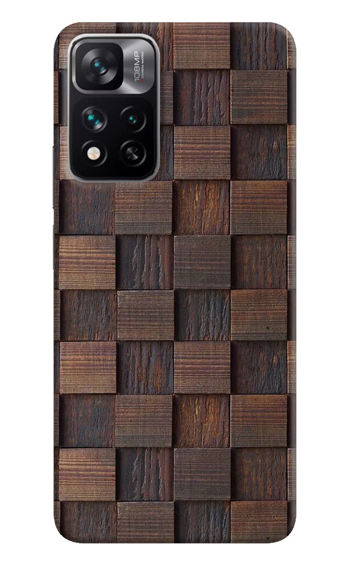 Wooden Cube Design Mi 11i 5G/11i 5G Hypercharge Hard Case Back Cover by Casekaro