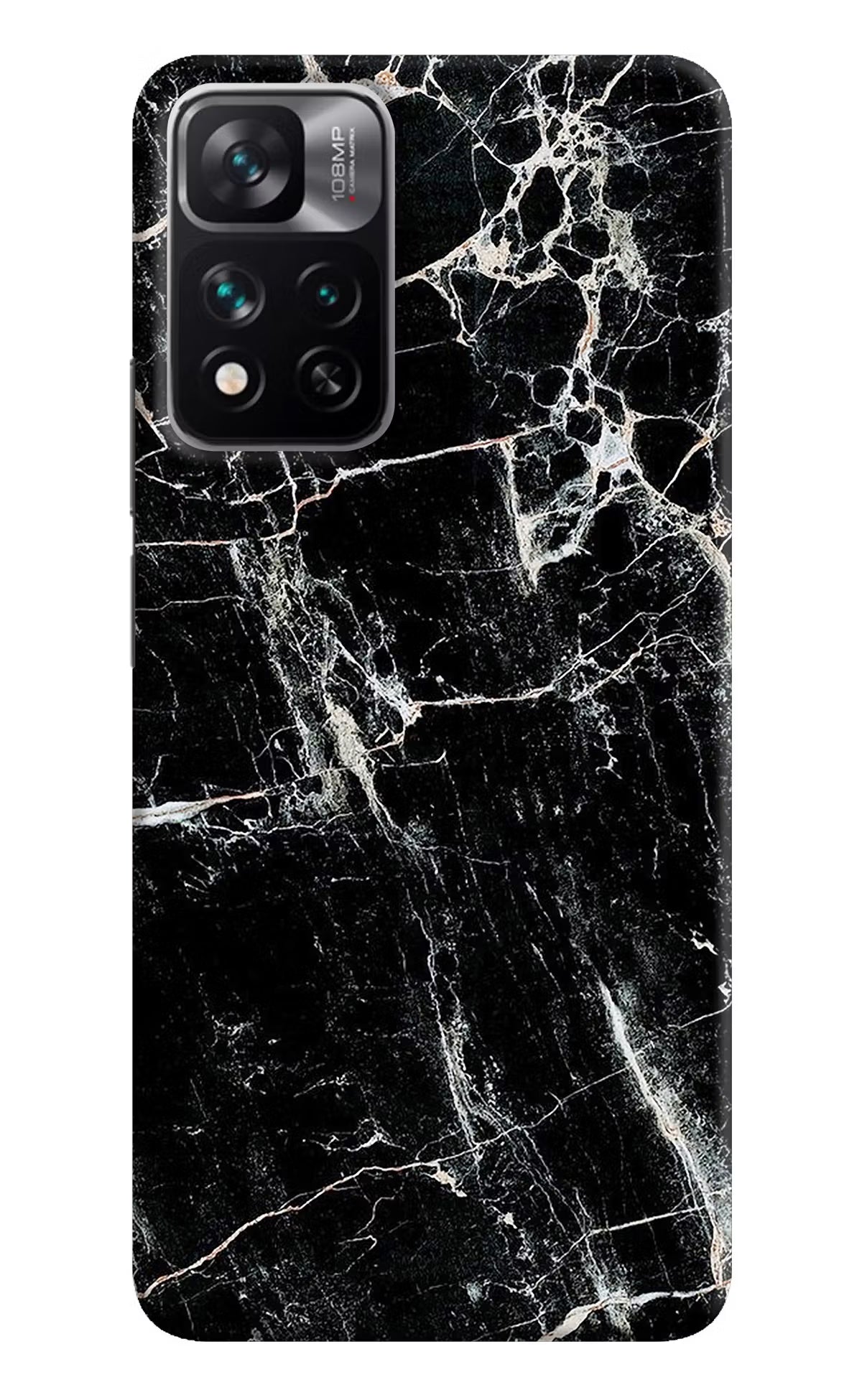 Black Marble Texture Mi 11i 5G/11i 5G Hypercharge Hard Case Back Cover by Casekaro