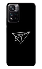 Paper Plane White Mi 11i 5G/11i 5G Hypercharge Hard Case Back Cover by Casekaro