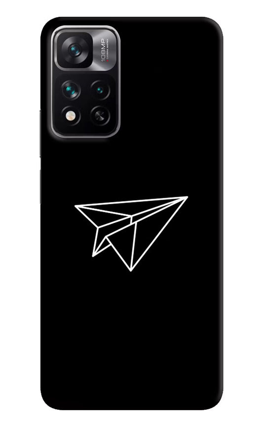 Paper Plane White Mi 11i 5G/11i 5G Hypercharge Hard Case Back Cover by Casekaro