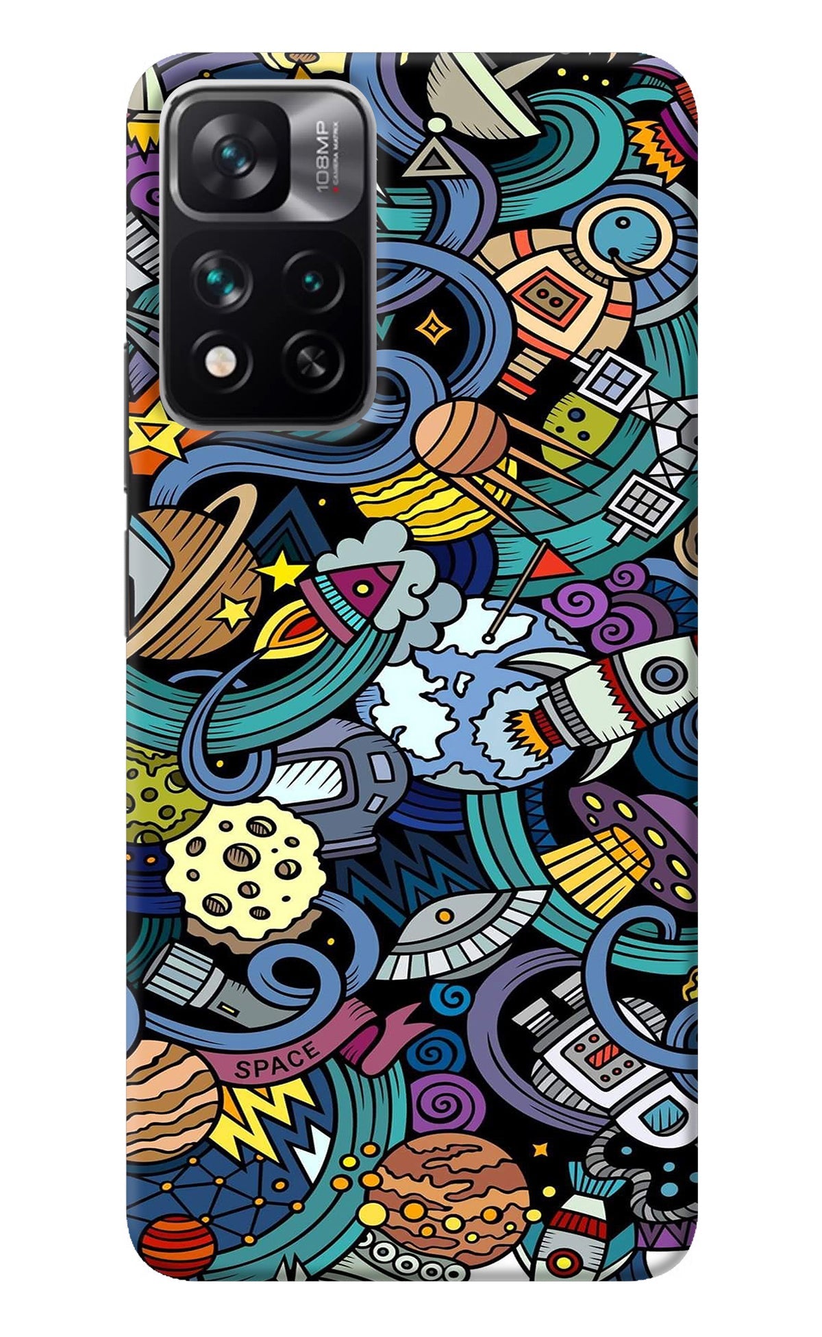 Space Abstract Mi 11i 5G/11i 5G Hypercharge Back Cover