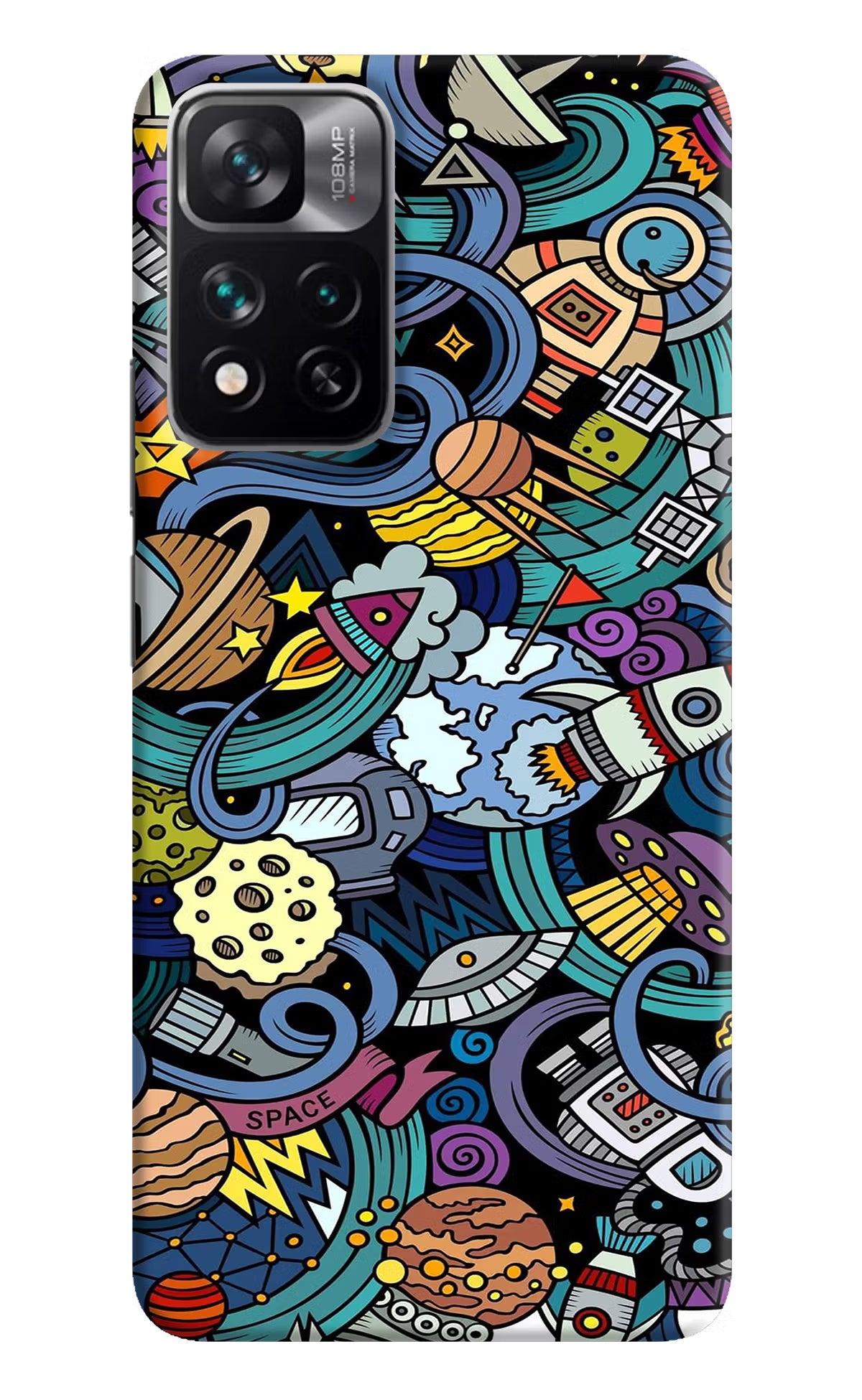 Space Abstract Mi 11i 5G/11i 5G Hypercharge Hard Case Back Cover by Casekaro