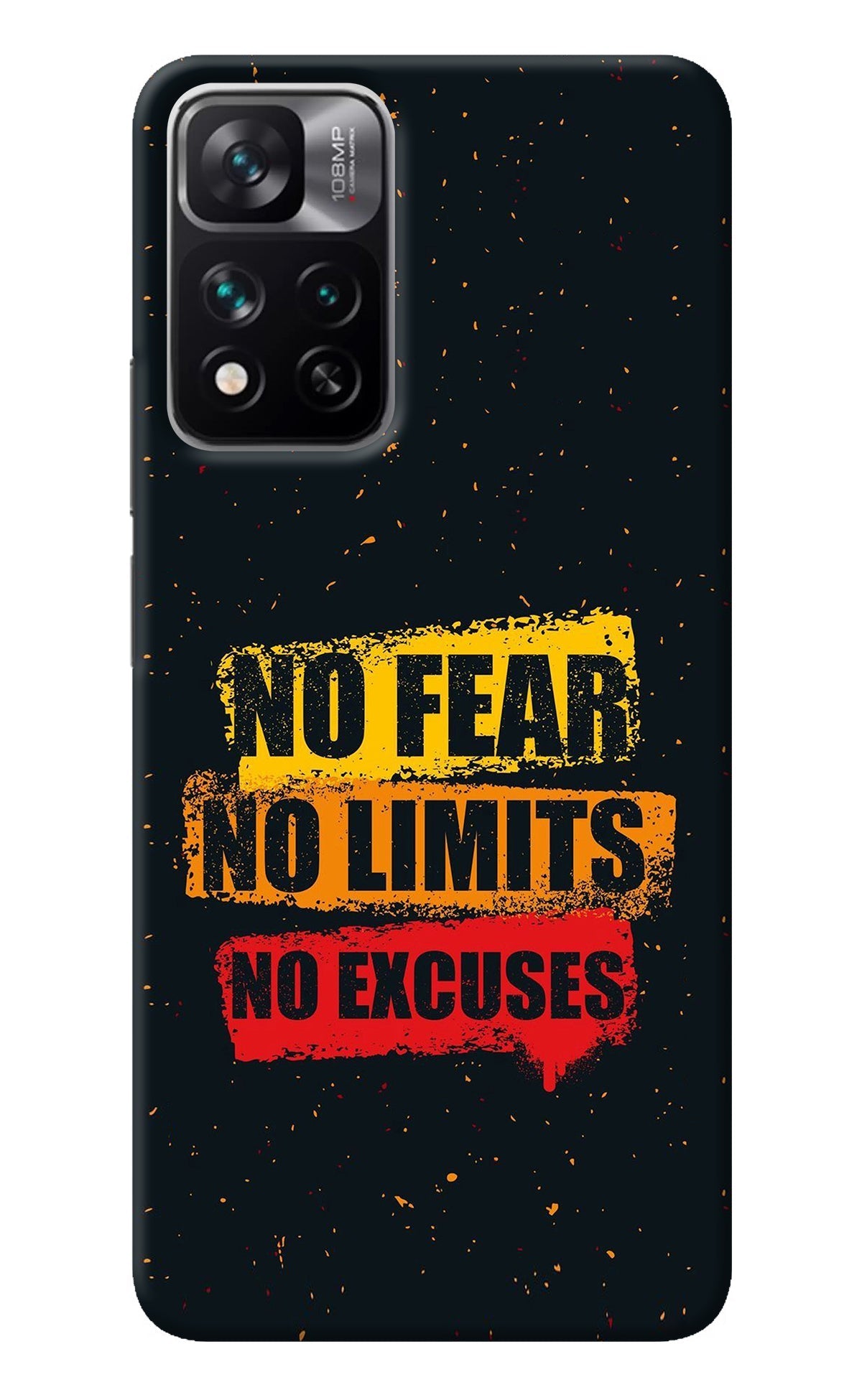 No Fear No Limits No Excuse Mi 11i 5G/11i 5G Hypercharge Back Cover