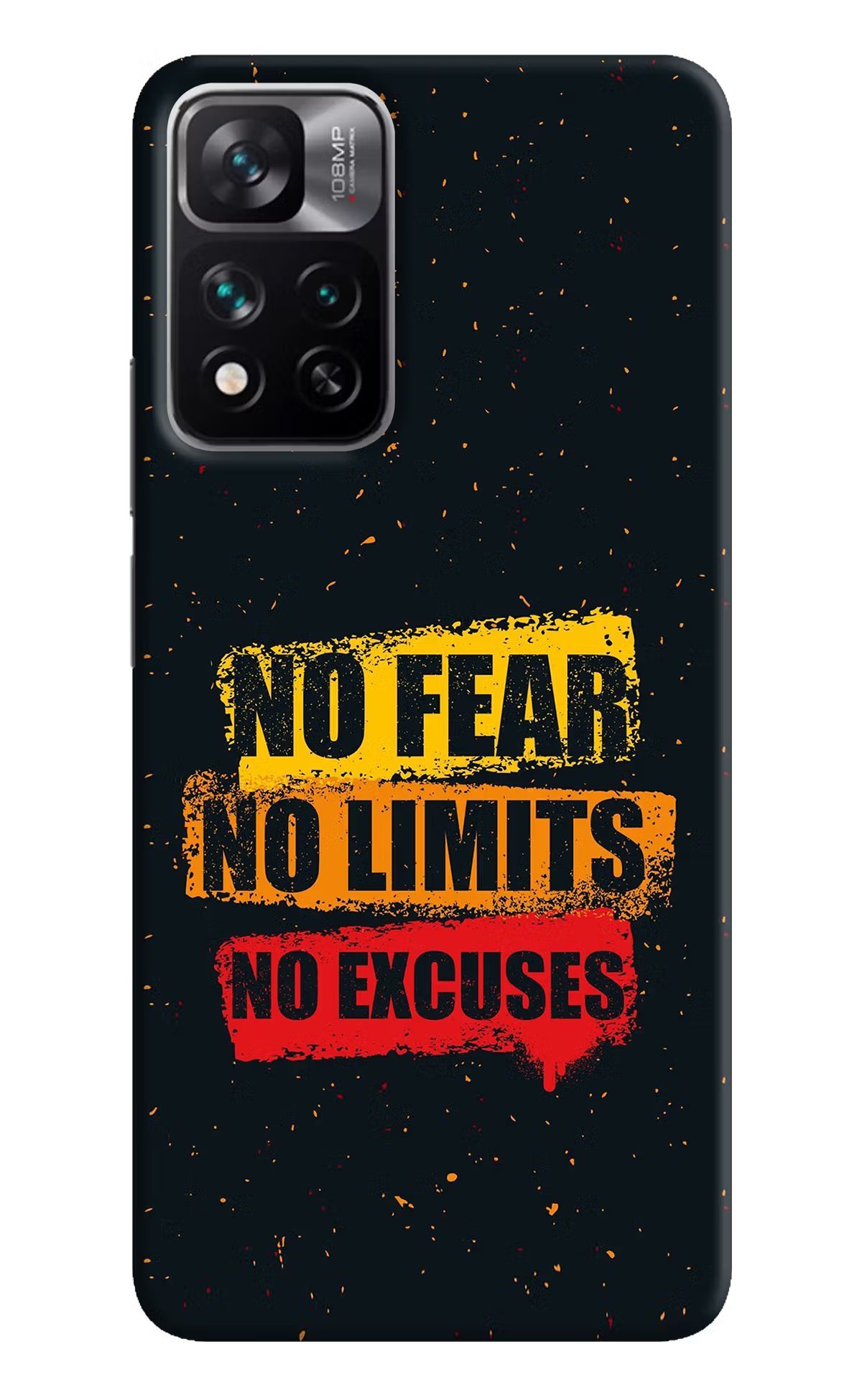 No Fear No Limits No Excuse Mi 11i 5G/11i 5G Hypercharge Hard Case Back Cover by Casekaro