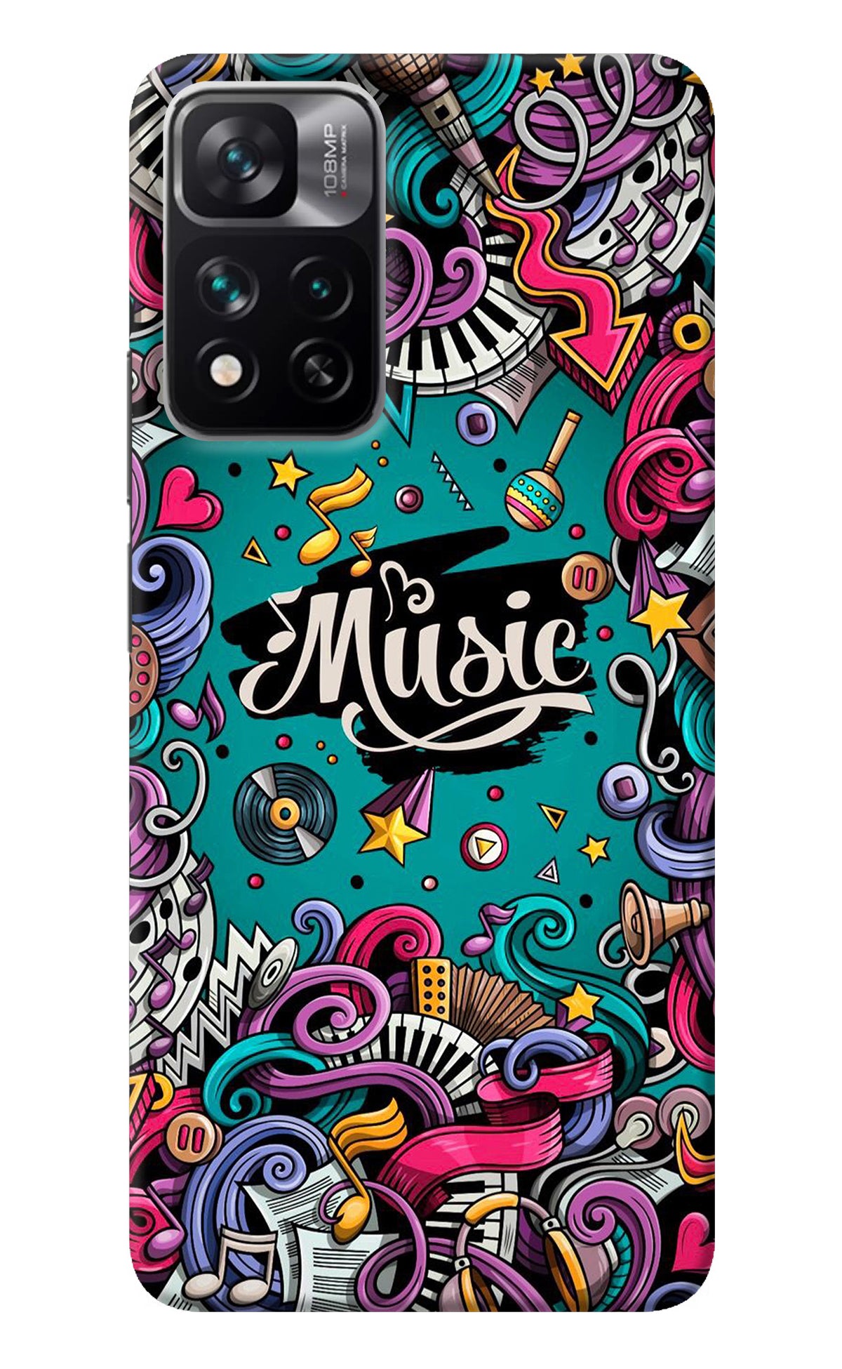 Music Graffiti Mi 11i 5G/11i 5G Hypercharge Back Cover