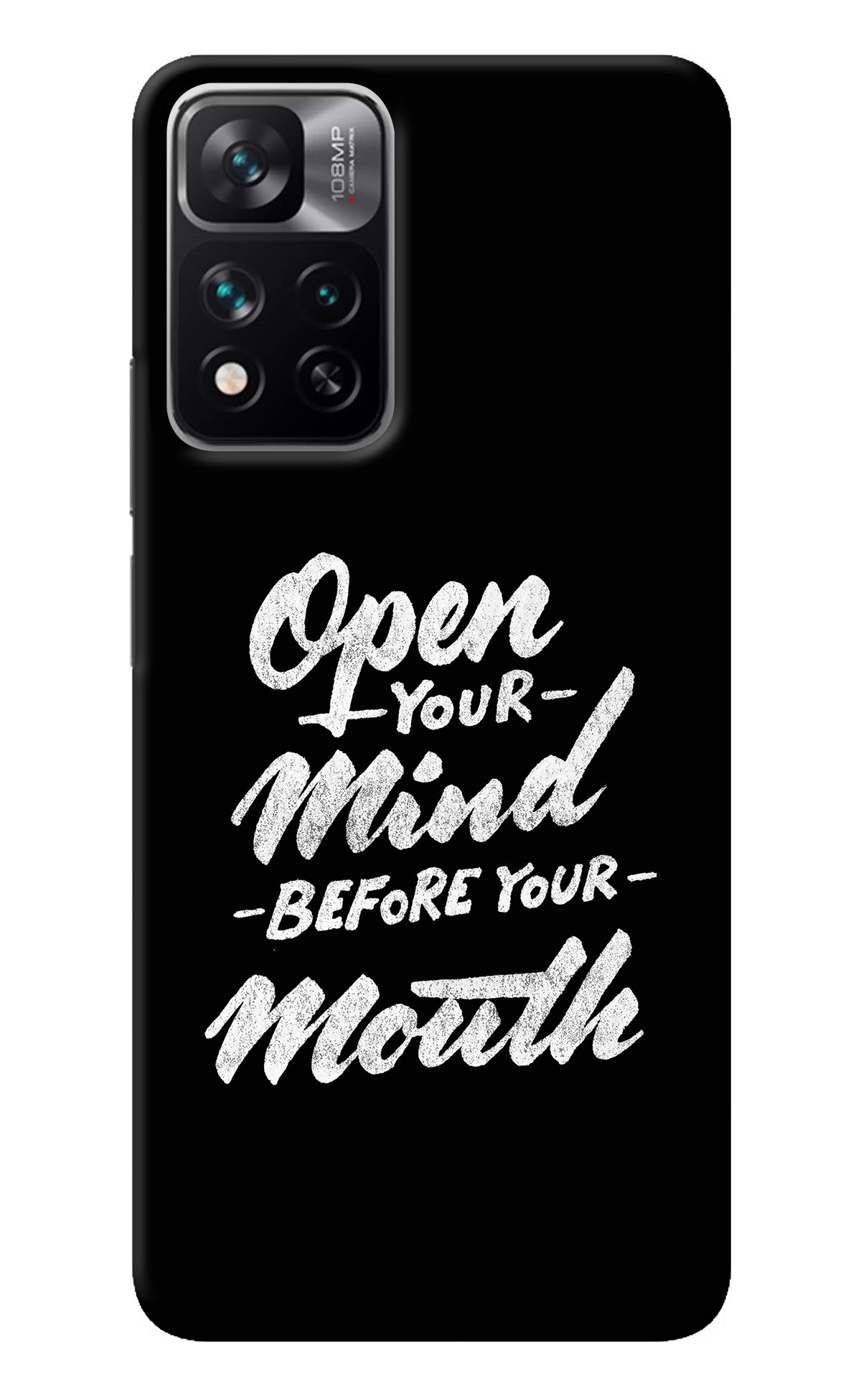 Open Your Mind Before Your Mouth Mi 11i 5G/11i 5G Hypercharge Back Cover