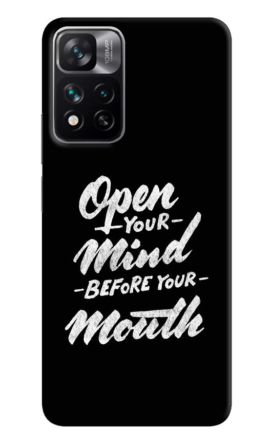 Open Your Mind Before Your Mouth Mi 11i 5G/11i 5G Hypercharge Hard Case Back Cover by Casekaro