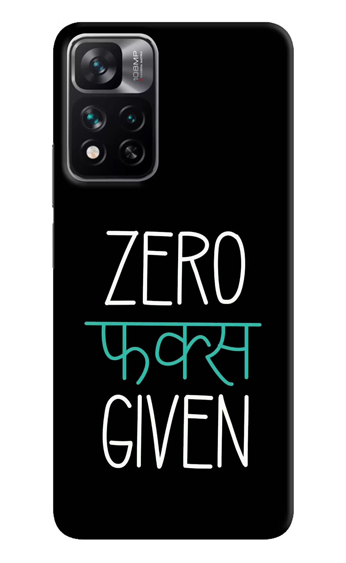 Zero Fucks Given Mi 11i 5G/11i 5G Hypercharge Hard Case Back Cover by Casekaro