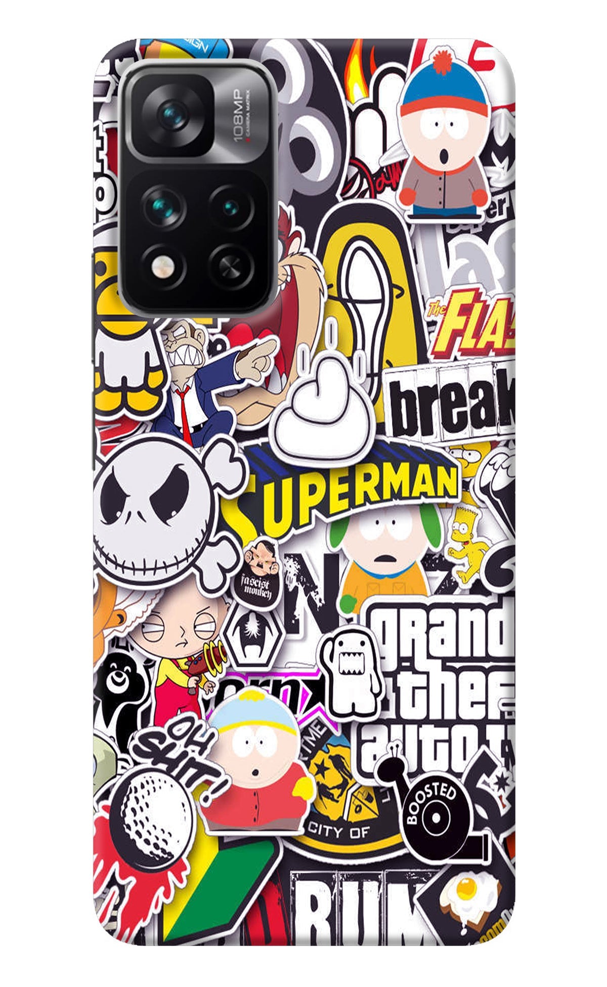 Sticker Bomb Mi 11i 5G/11i 5G Hypercharge Back Cover