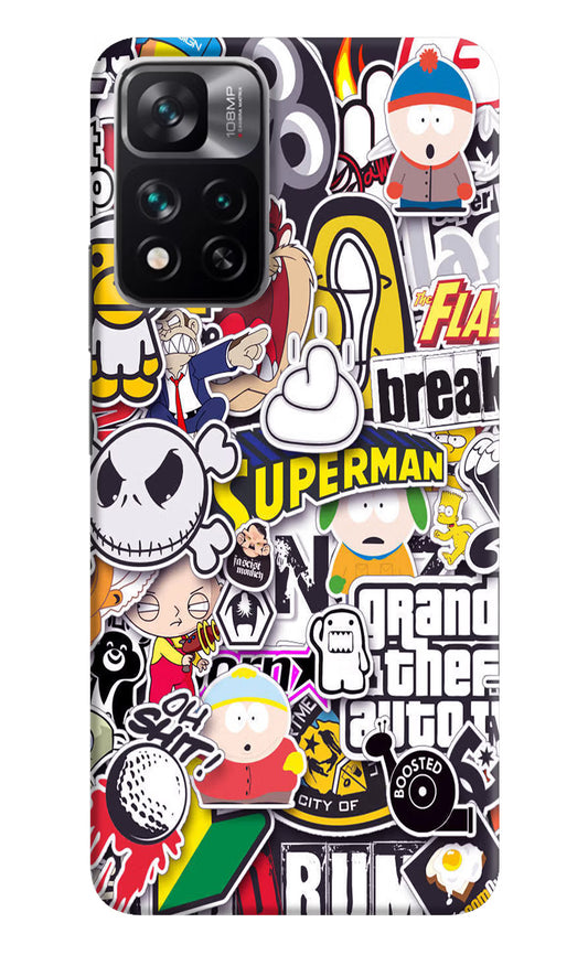 Sticker Bomb Mi 11i 5G/11i 5G Hypercharge Hard Case Back Cover by Casekaro