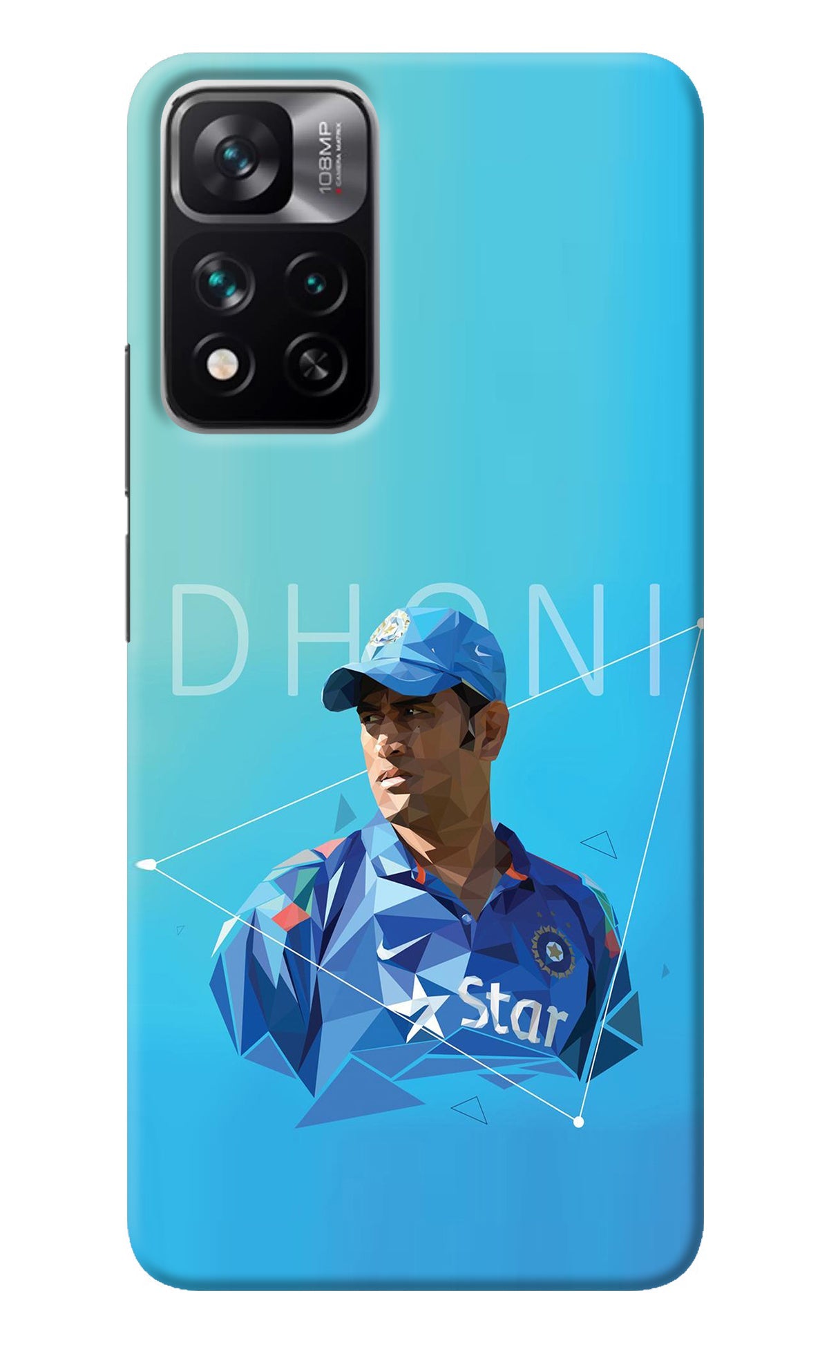 Dhoni Artwork Mi 11i 5G/11i 5G Hypercharge Back Cover