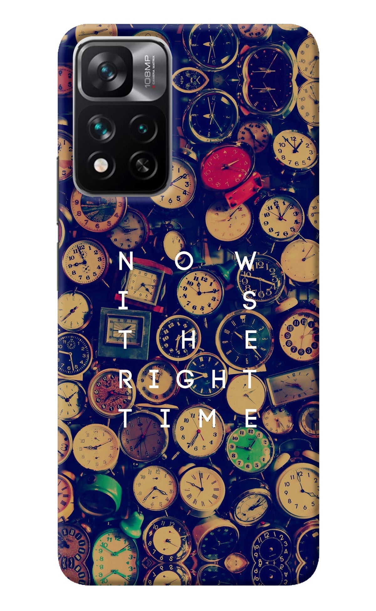 Now is the Right Time Quote Mi 11i 5G/11i 5G Hypercharge Back Cover