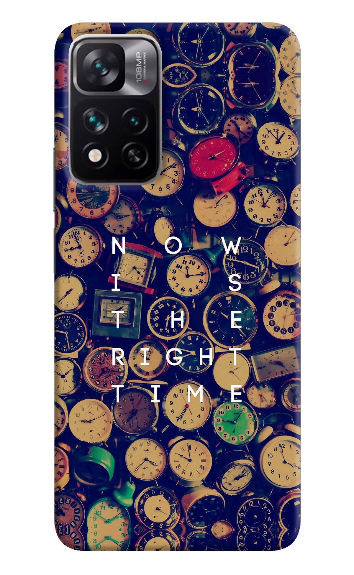Now is the Right Time Quote Mi 11i 5G/11i 5G Hypercharge Hard Case Back Cover by Casekaro