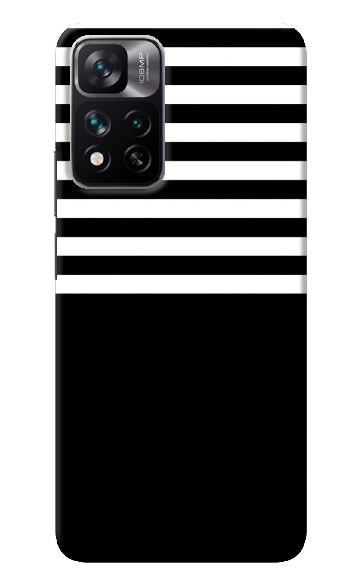 Black and White Print Mi 11i 5G/11i 5G Hypercharge Back Cover