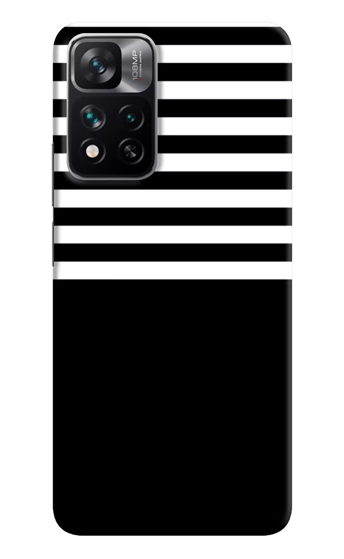 Black and White Print Mi 11i 5G/11i 5G Hypercharge Hard Case Back Cover by Casekaro