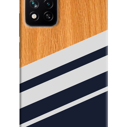 Blue and white wooden Mi 11i 5G/11i 5G Hypercharge Hard Case Back Cover by Casekaro