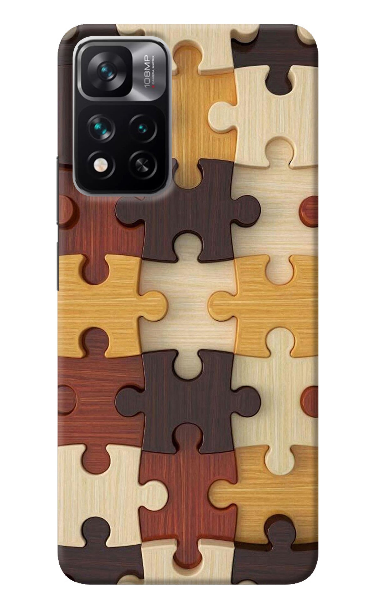 Wooden Puzzle Mi 11i 5G/11i 5G Hypercharge Back Cover