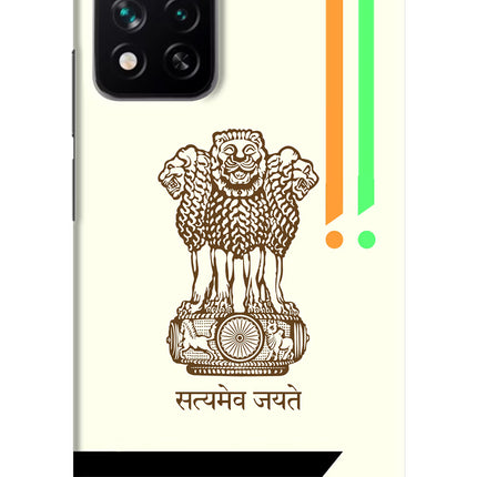 Satyamev Jayate Brown Logo Mi 11i 5G/11i 5G Hypercharge Hard Case Back Cover by Casekaro