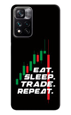 Eat Sleep Trade Repeat Mi 11i 5G/11i 5G Hypercharge Hard Case Back Cover by Casekaro