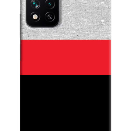Tri Color Pattern Mi 11i 5G/11i 5G Hypercharge Hard Case Back Cover by Casekaro