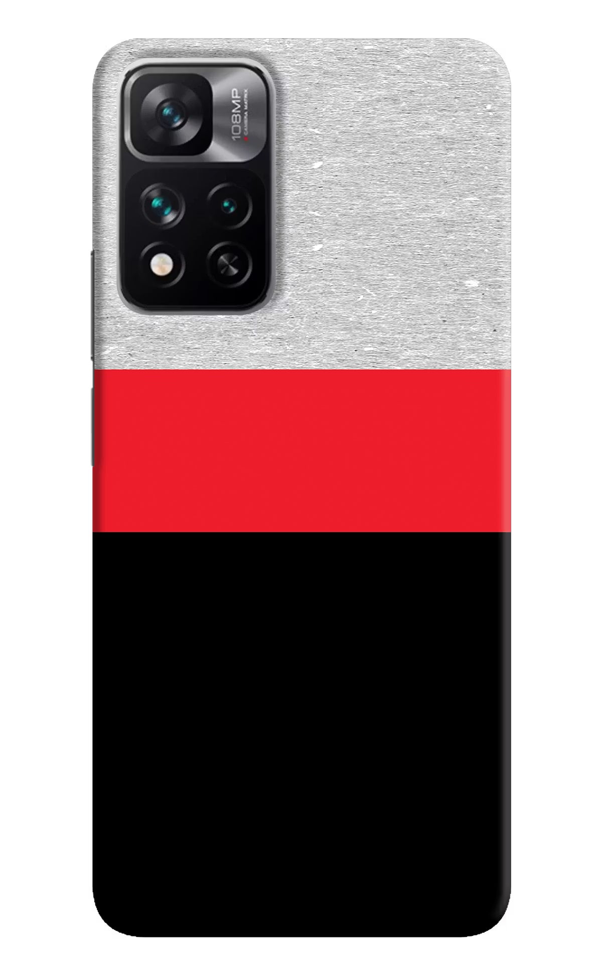 Tri Color Pattern Mi 11i 5G/11i 5G Hypercharge Hard Case Back Cover by Casekaro