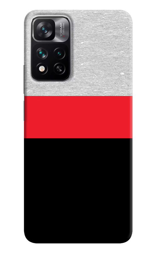 Tri Color Pattern Mi 11i 5G/11i 5G Hypercharge Hard Case Back Cover by Casekaro
