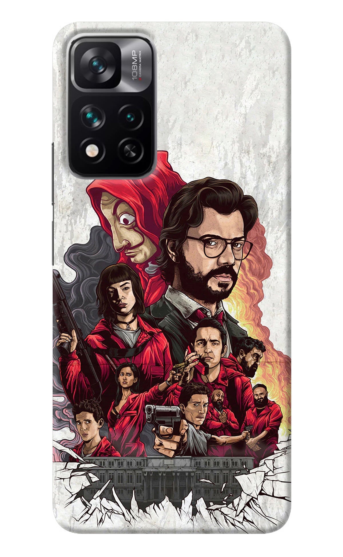 Money Heist Artwork Mi 11i 5G/11i 5G Hypercharge Back Cover