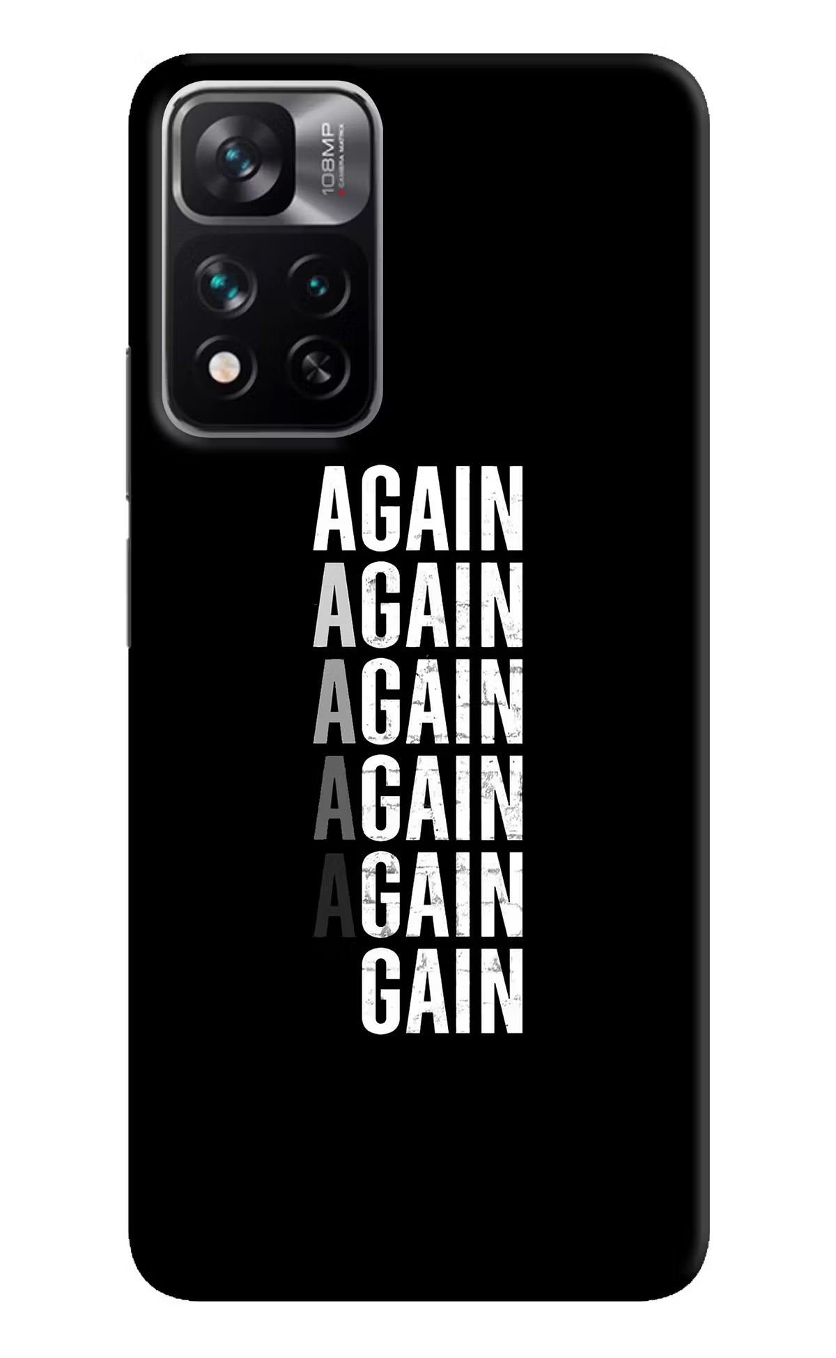 Again Again Gain Mi 11i 5G/11i 5G Hypercharge Hard Case Back Cover by Casekaro