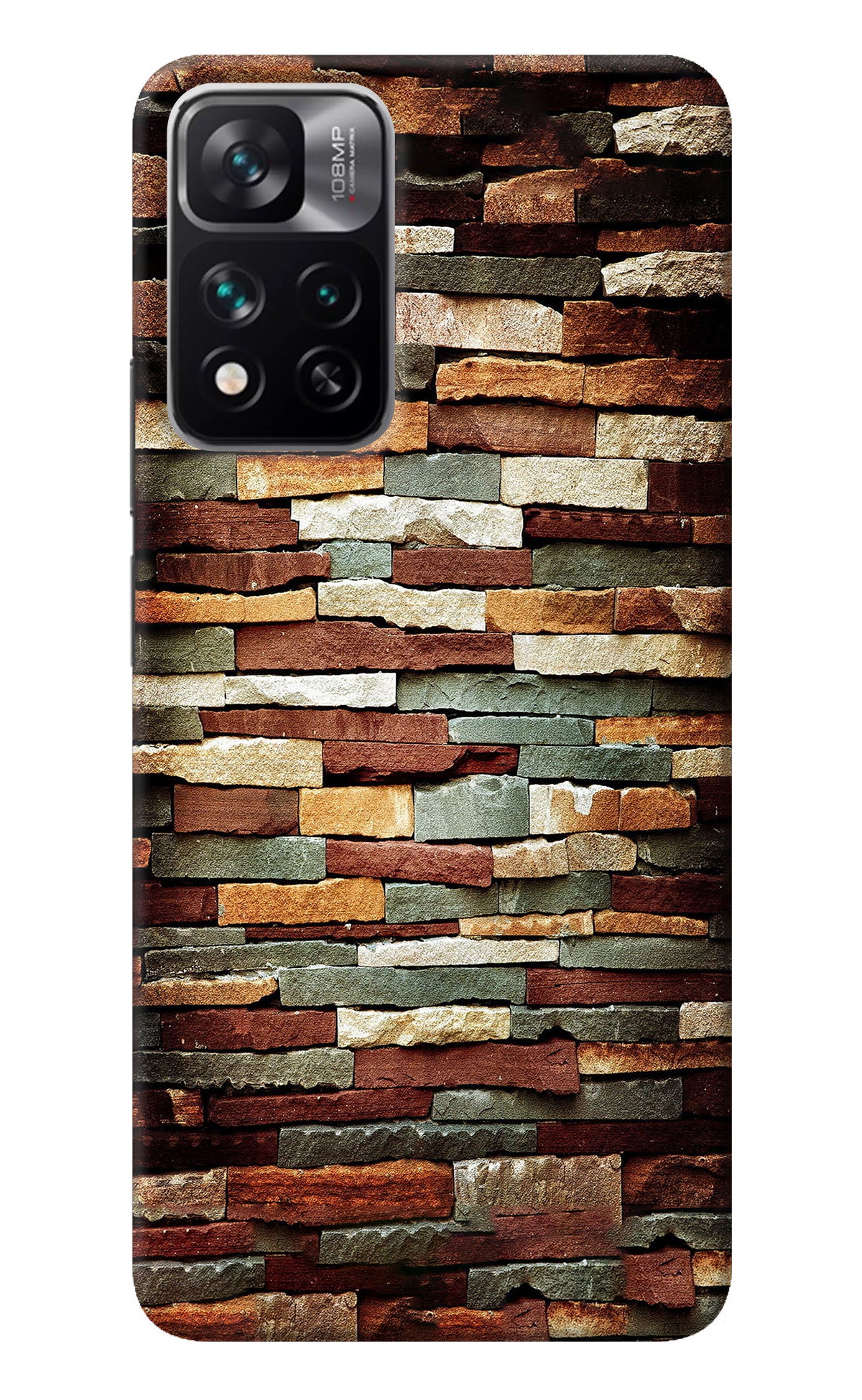 Bricks Pattern Mi 11i 5G/11i 5G Hypercharge Back Cover