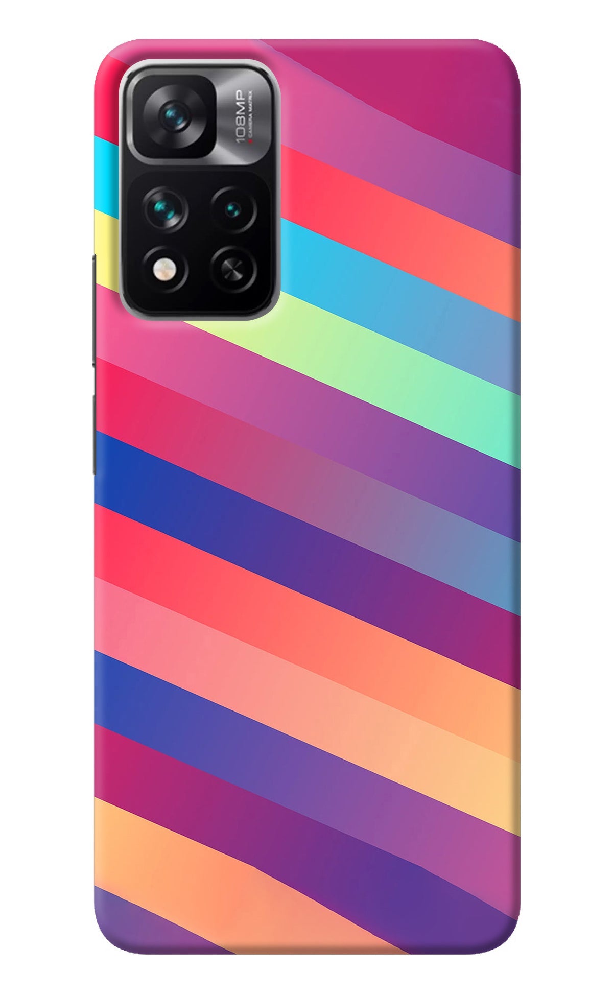 Stripes color Mi 11i 5G/11i 5G Hypercharge Back Cover