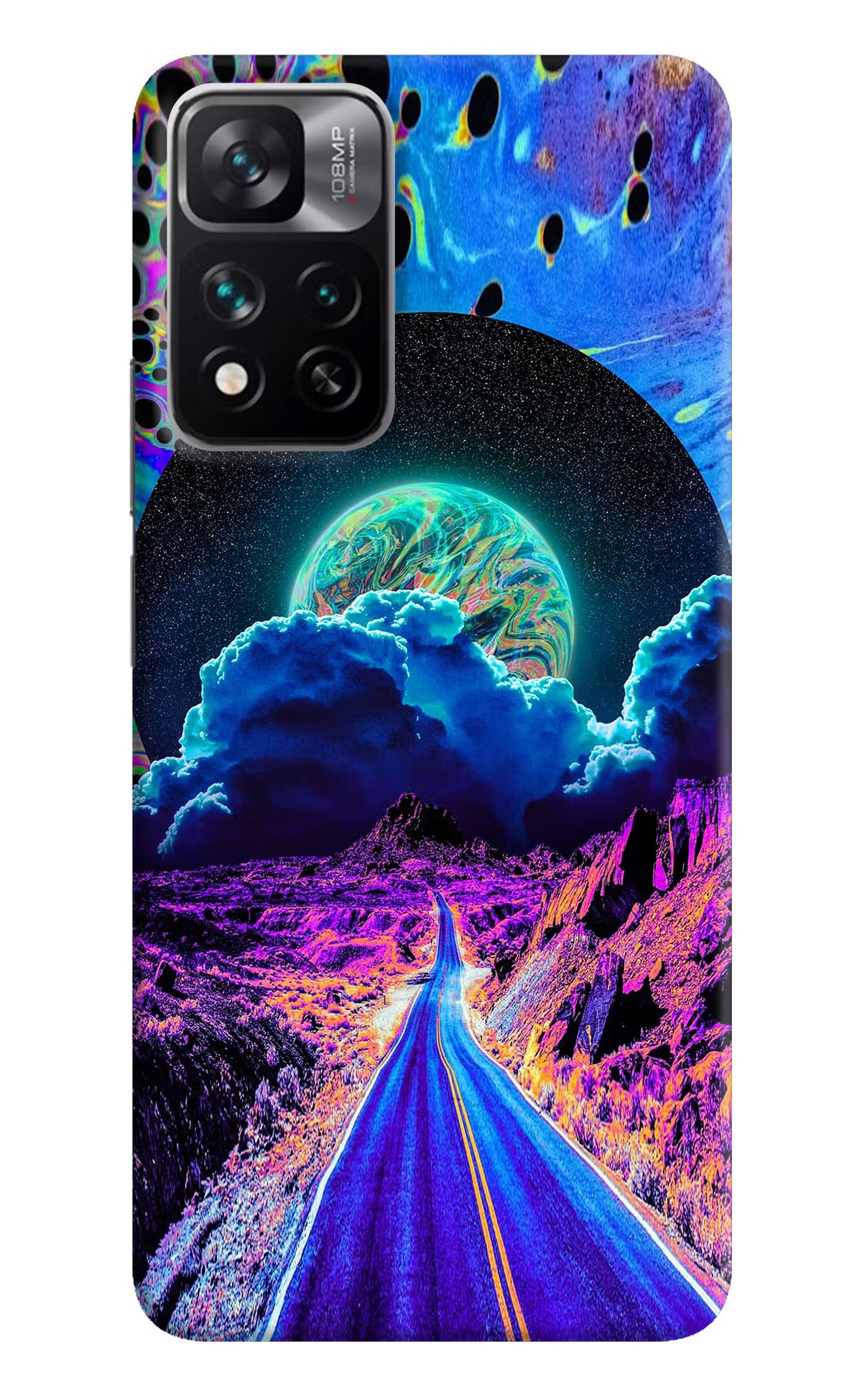 Psychedelic Painting Mi 11i 5G/11i 5G Hypercharge Hard Case Back Cover by Casekaro