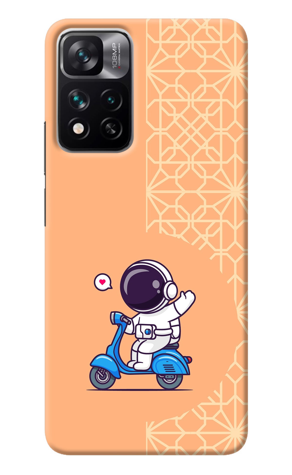 Cute Astronaut Riding Mi 11i 5G/11i 5G Hypercharge Back Cover