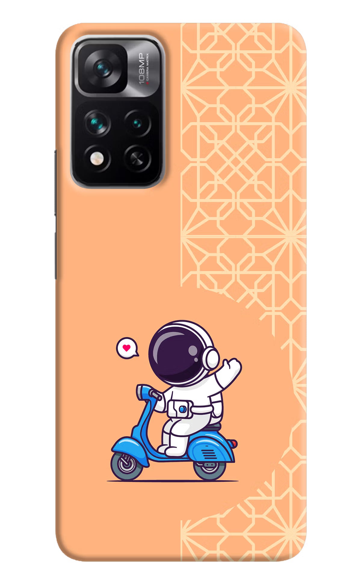 Cute Astronaut Riding Mi 11i 5G/11i 5G Hypercharge Hard Case Back Cover by Casekaro