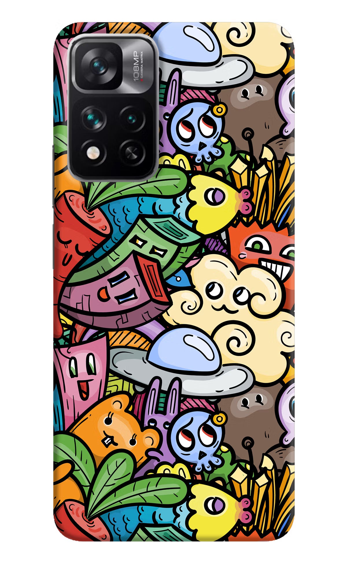 Veggie Doodle Mi 11i 5G/11i 5G Hypercharge Hard Case Back Cover by Casekaro