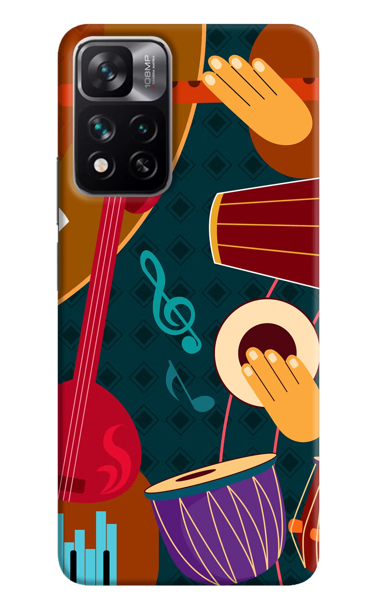Music Instrument Mi 11i 5G/11i 5G Hypercharge Hard Case Back Cover by Casekaro