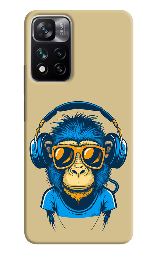 Monkey Headphone Mi 11i 5G/11i 5G Hypercharge Hard Case Back Cover by Casekaro