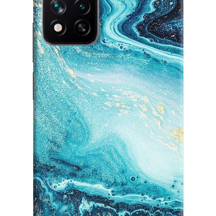 Blue Glitter Marble Mi 11i 5G/11i 5G Hypercharge Hard Case Back Cover by Casekaro