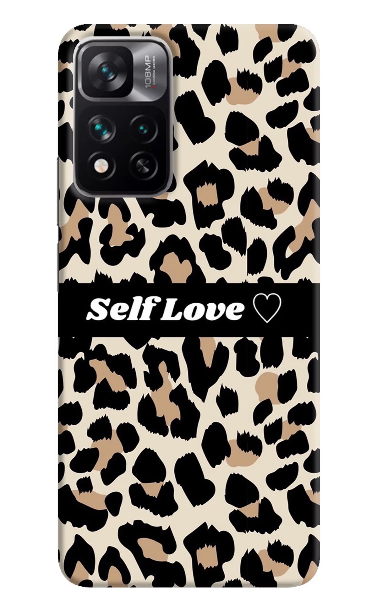 Leopard Print Self Love Mi 11i 5G/11i 5G Hypercharge Hard Case Back Cover by Casekaro