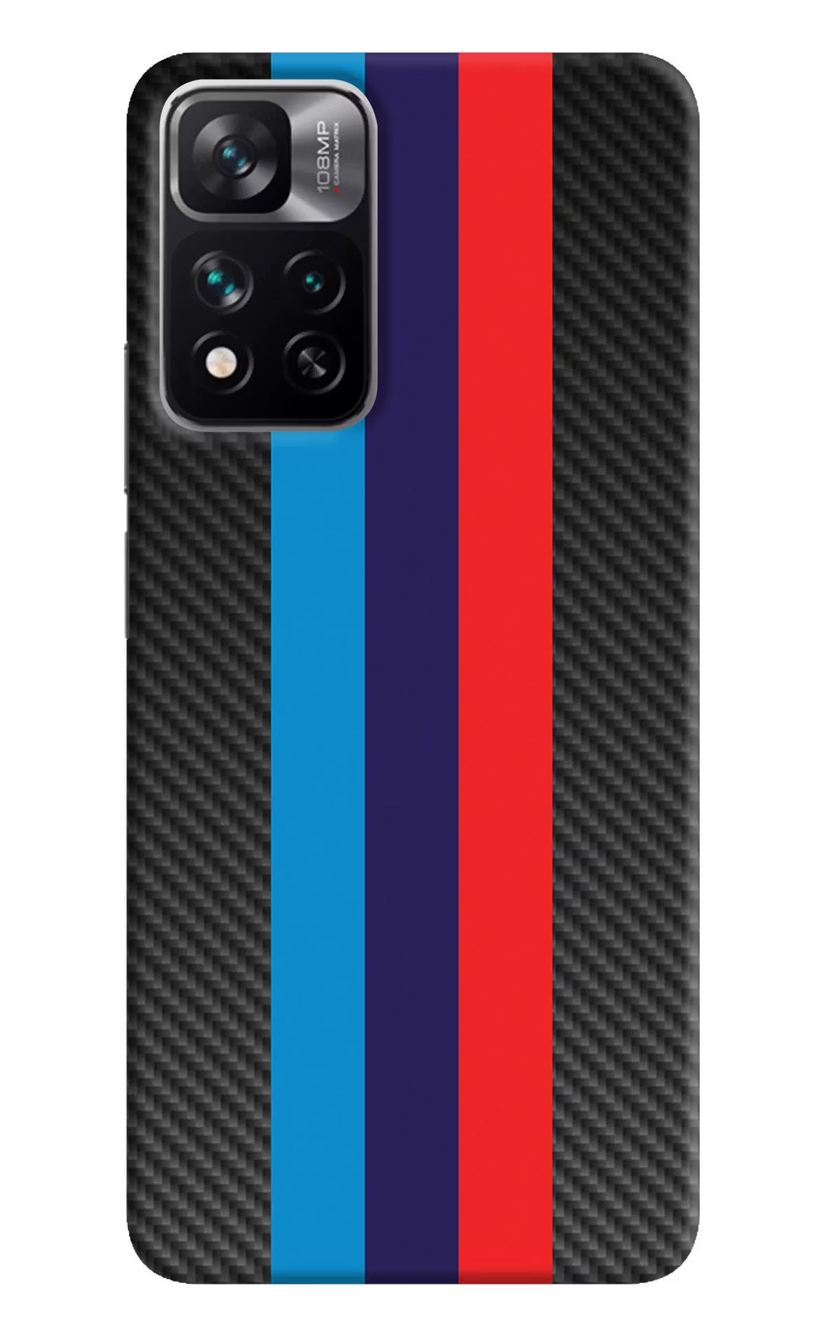 BMW Stripes Pattern Mi 11i 5G/11i 5G Hypercharge Hard Case Back Cover by Casekaro