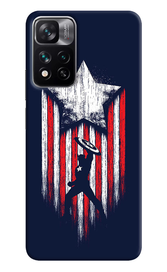 Captain America Marvel Art Mi 11i 5G/11i 5G Hypercharge Hard Case Back Cover by Casekaro