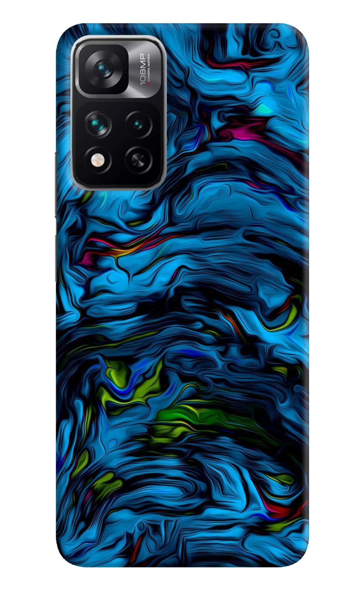 Dark Blue Abstract Mi 11i 5G/11i 5G Hypercharge Back Cover