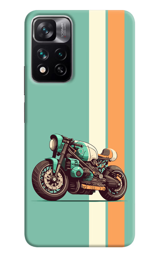 Striped Moto Drift Mi 11i 5G/11i 5G Hypercharge Hard Case Back Cover by Casekaro