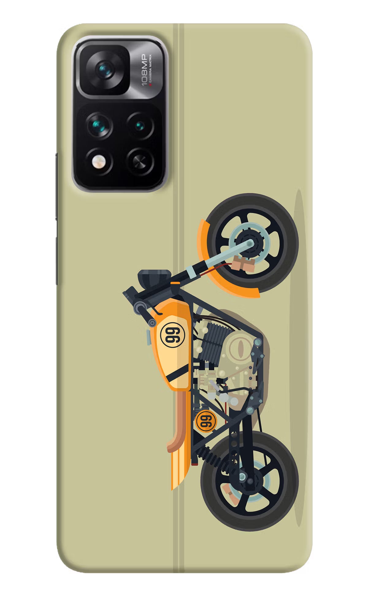 Vertical Speedster Mi 11i 5G/11i 5G Hypercharge Hard Case Back Cover by Casekaro