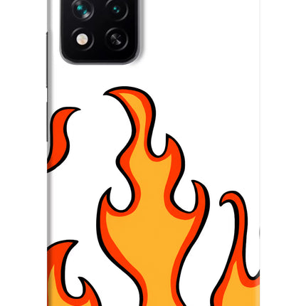 Fired Up – White Mi 11i 5G/11i 5G Hypercharge Hard Case Back Cover by Casekaro