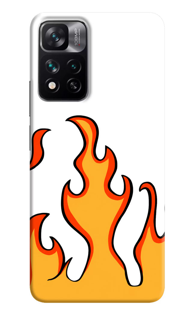 Fired Up – White Mi 11i 5G/11i 5G Hypercharge Hard Case Back Cover by Casekaro