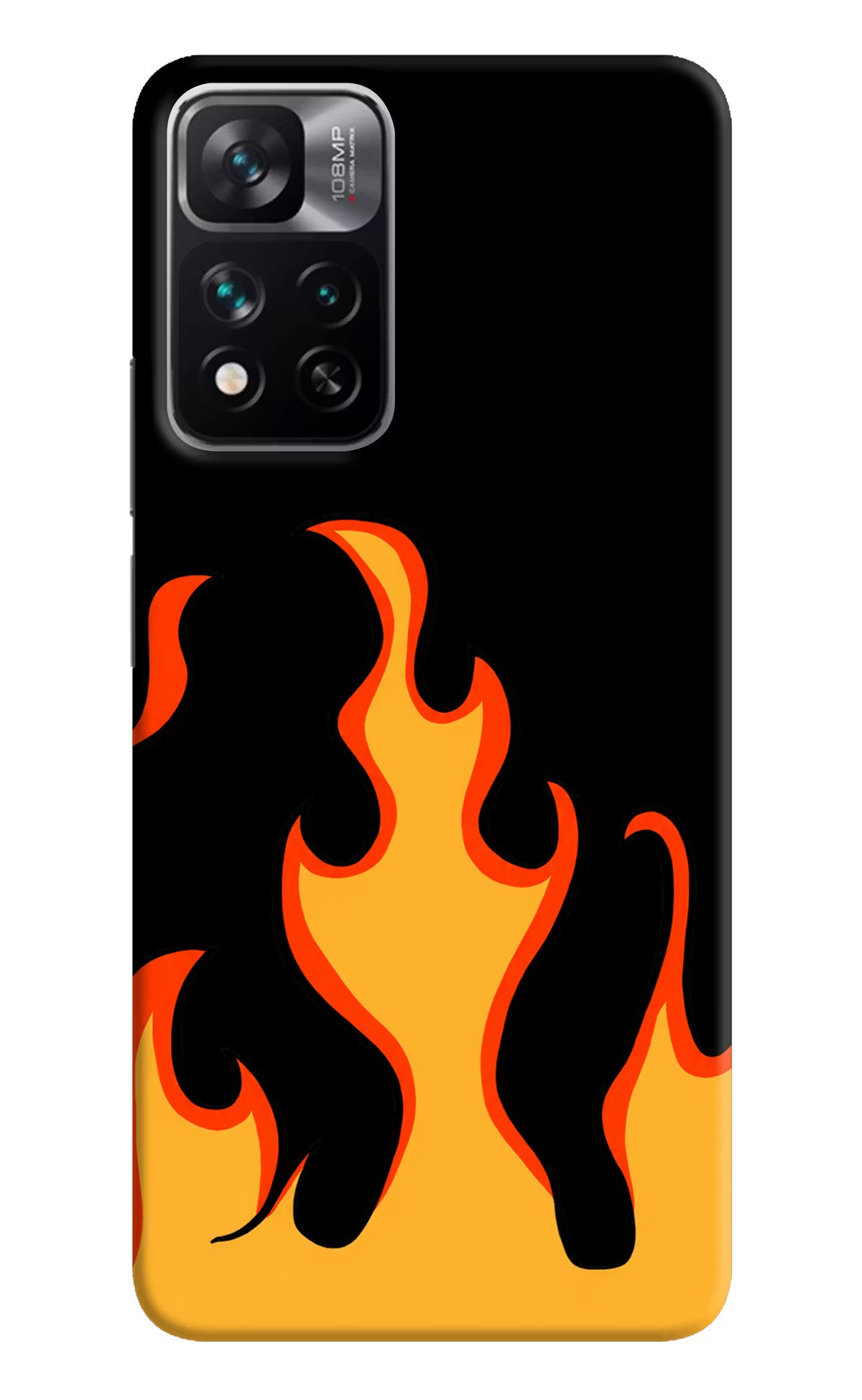 Fired Up – Black Mi 11i 5G/11i 5G Hypercharge Hard Case Back Cover by Casekaro