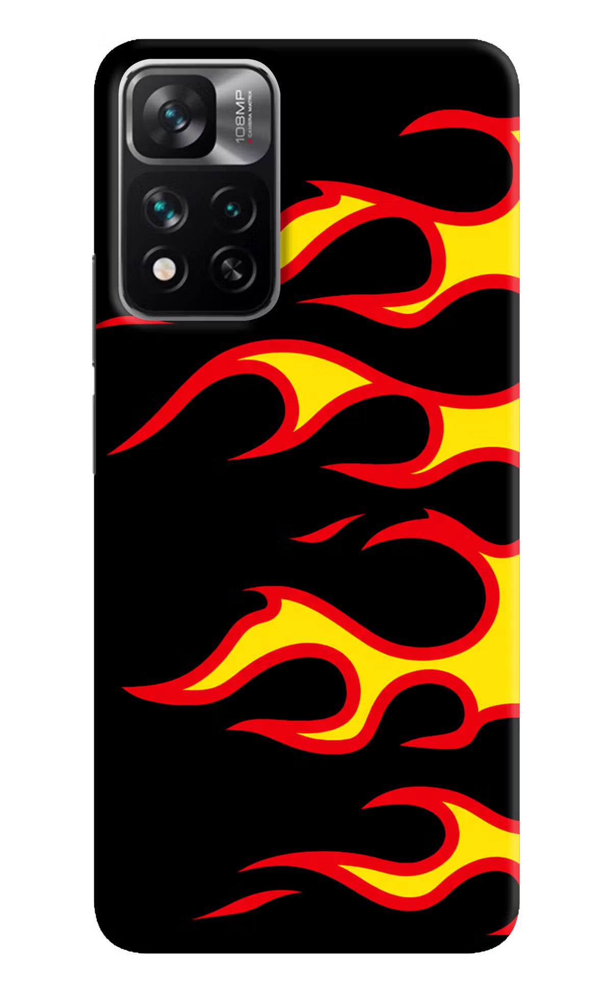Side Sweep Flames Mi 11i 5G/11i 5G Hypercharge Hard Case Back Cover by Casekaro