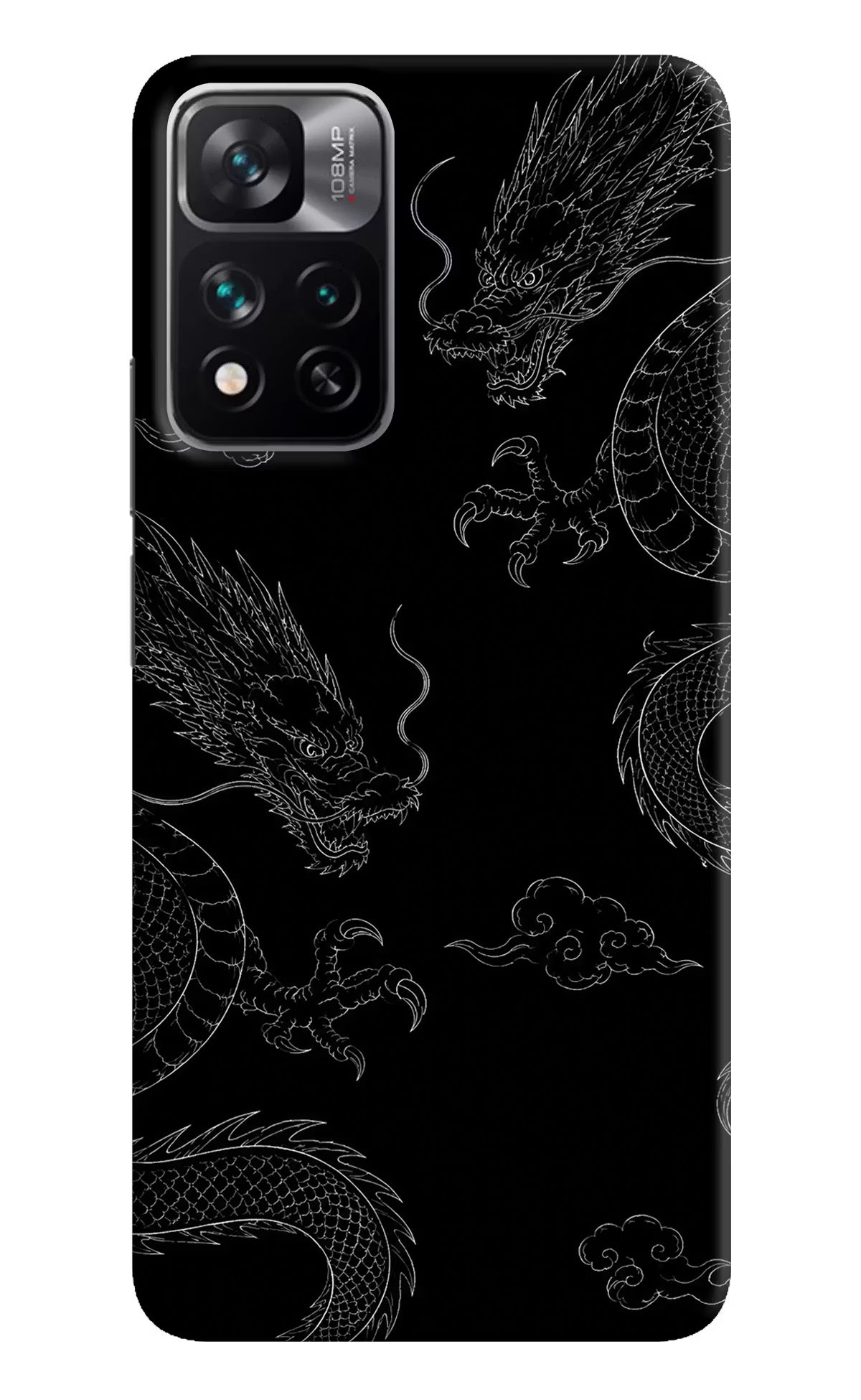Twin Dragons Mi 11i 5G/11i 5G Hypercharge Hard Case Back Cover by Casekaro
