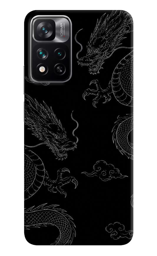 Twin Dragons Mi 11i 5G/11i 5G Hypercharge Hard Case Back Cover by Casekaro