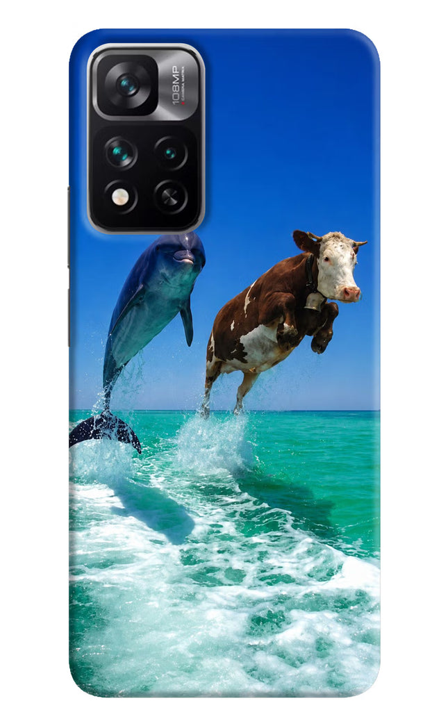 Dolphin vs Cow Mi 11i 5G/11i 5G Hypercharge Hard Case Back Cover by Casekaro